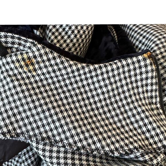 Vintage 80s Jessica Howard Houndstooth Dress Long Sleeve Peter Pan Collar XL 16 - Picture 8 of 12